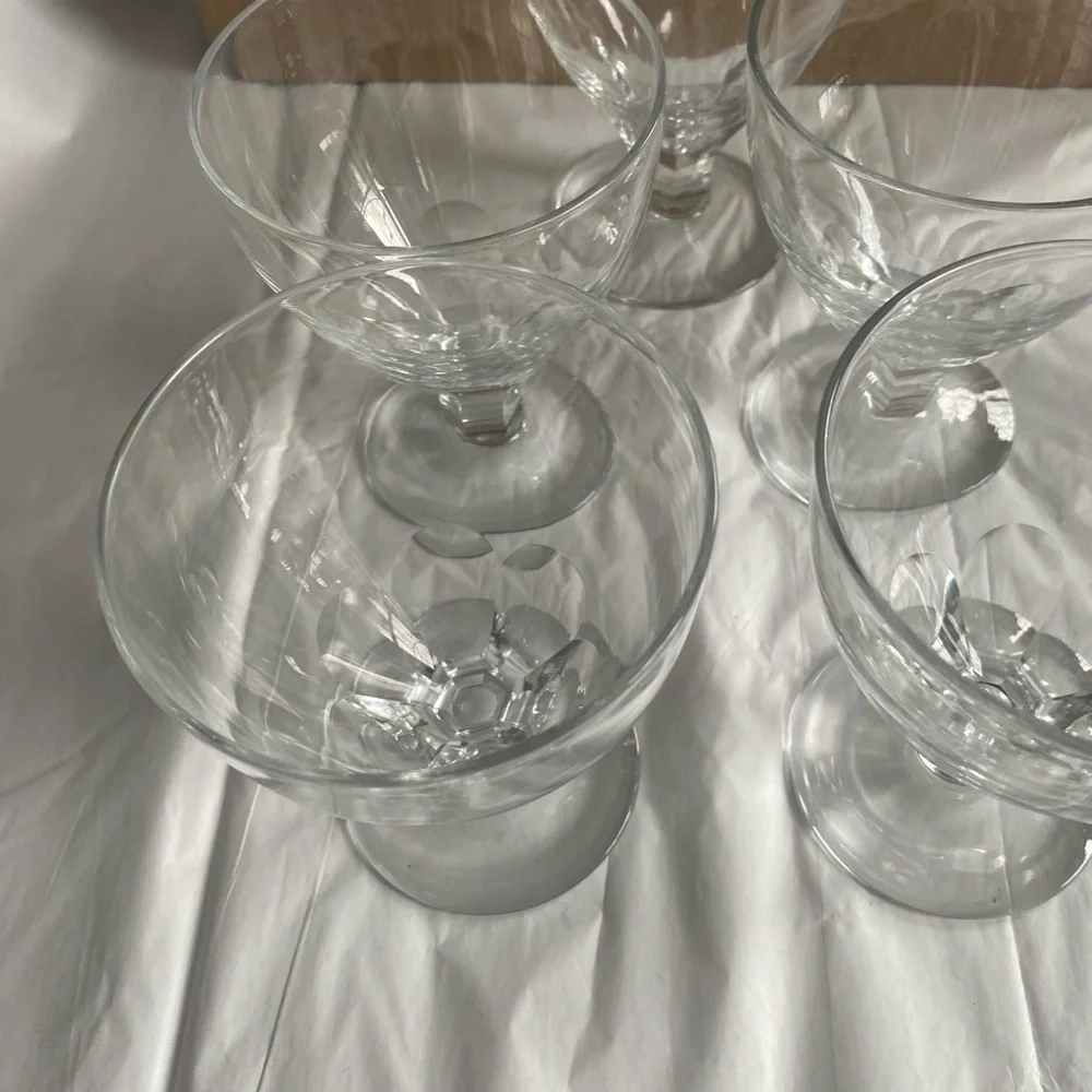 Georgian Rummer Drinking Glass Set of 5